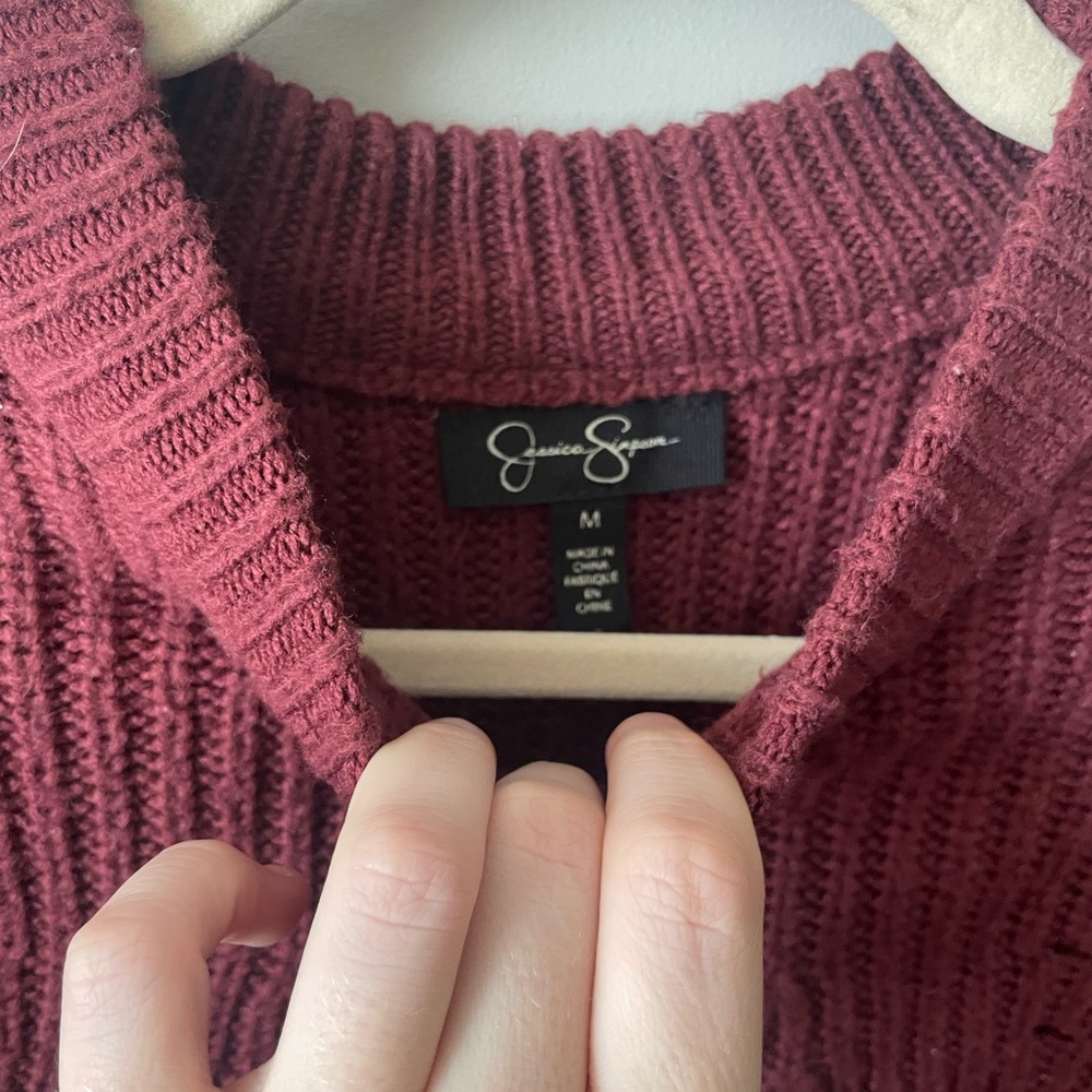 Jessica Simpson Women's Burgundy Sweater